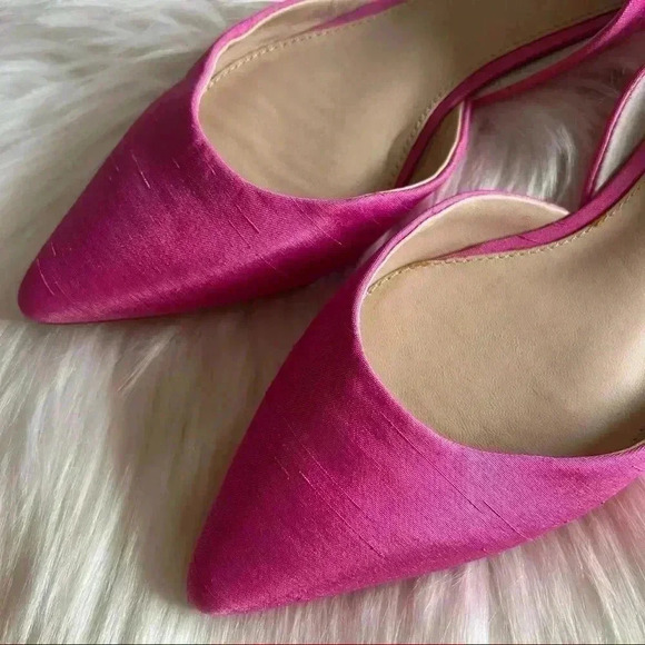 New J. McLaughlin Silk Pointy Shoes Sz 6 - Picture 6 of 10